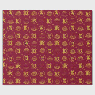 Elegant Business Logotyp Helgdag Burgundy och Guld Presentpapper
