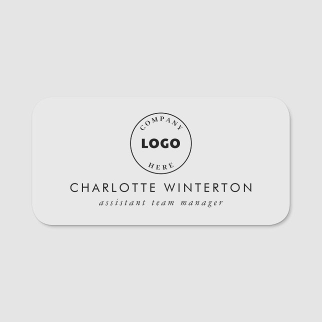 Elegant Business Logotyp Modern minimal Profession Namnbricka (Framsida)