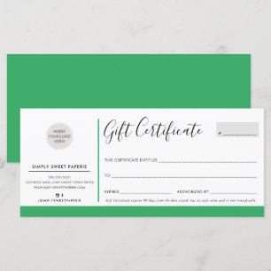 ELEGANT BUSINESS modern chic logotyp grönt plant