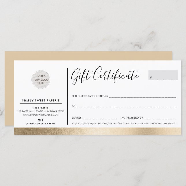 ELEGANT BUSINESS modern chic svart faux guld (Fram/baksida)