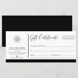 ELEGANT BUSINESS modern chic svartvit logotyp