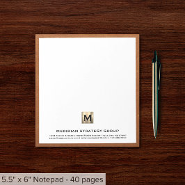 Elegant Business Monogram Anteckningsblock