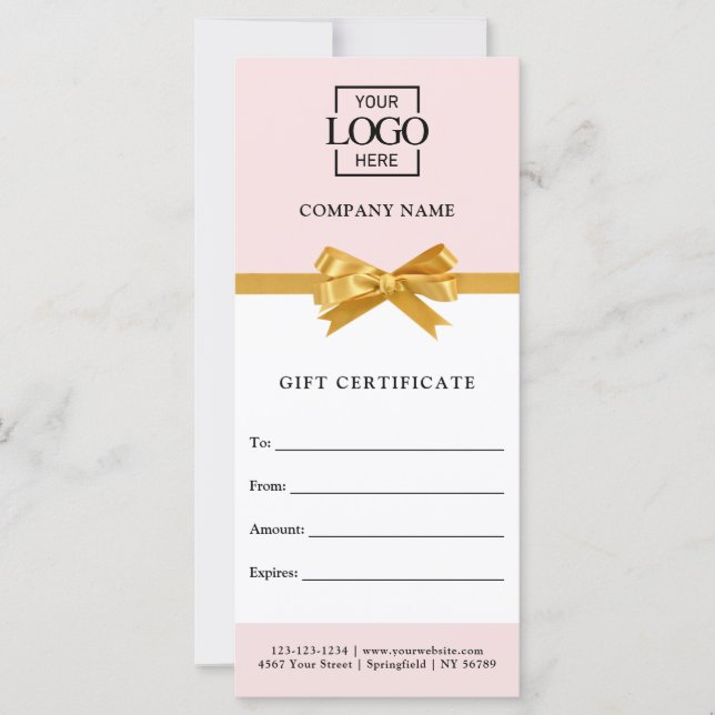 Elegant Business Personalized Gift Certificate (Framsida)