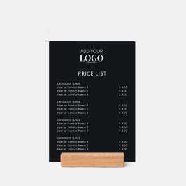 Elegant Business Pris List Modern Minimal Snyggt