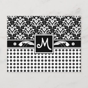 Elegant Business Women's Art Deco Damask Chic Vykort