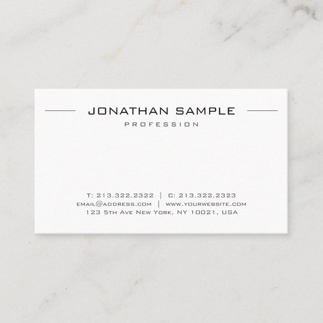 Elegant BusinessCard Modern Affärskort Enkel Visitkort (Framsida)
