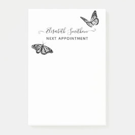 Elegant Butterflies Aesthetician Appointag Card Post-it Block