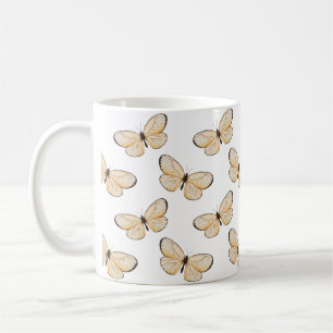 Elegant Butterfly Älskare Mönster Kaffemugg