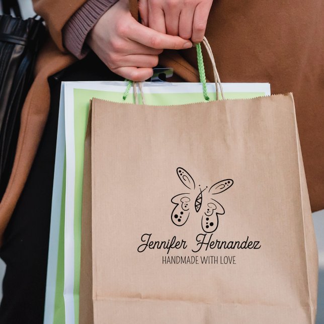 Elegant Butterfly Anpassningsbar Handmade Large Stämpel (Skapare uppladdad)