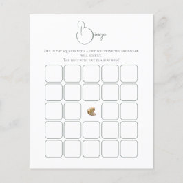 Elegant Butterfly Baby Shower Bingo Game Flygblad