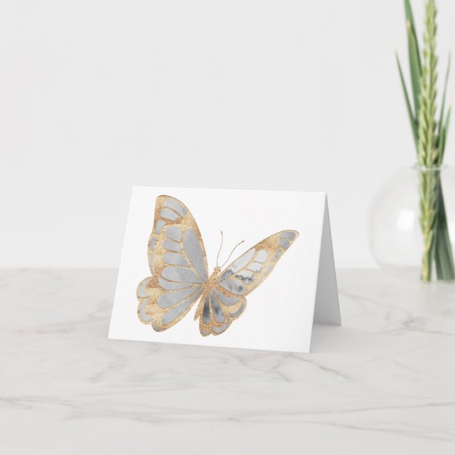Elegant Butterfly Blank Card - inspirationskaraktä Kort (Framsida)