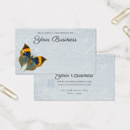 Elegant Butterfly Blue Jewelry Visning Card Visitkort