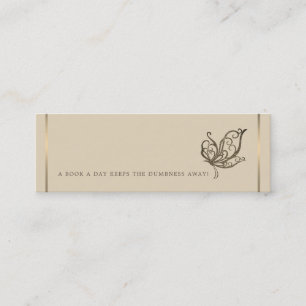 Elegant Butterfly Bookmark Mini Visitkort