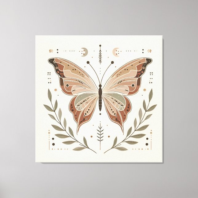 Elegant Butterfly Canvas Wall Art (Framsida)