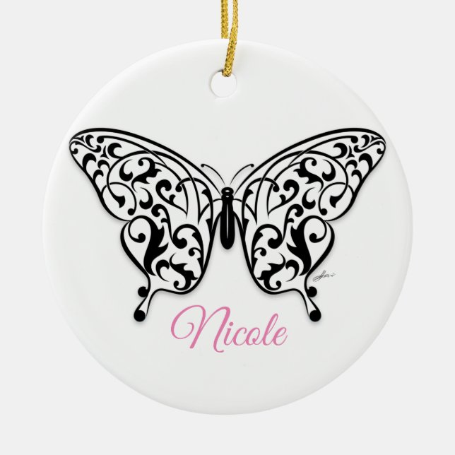 Elegant Butterfly Ceramic Ornament Design by Eksi (Framsidan)
