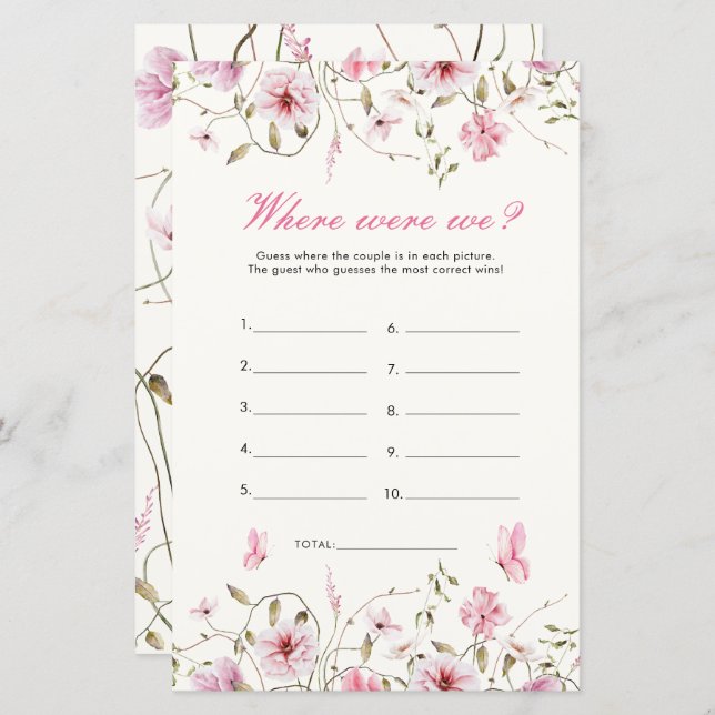 Elegant Butterfly där vi Möhippa spel (Fram/baksida)