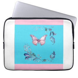 Elegant Butterfly Electronics Bag Laptop Fodral