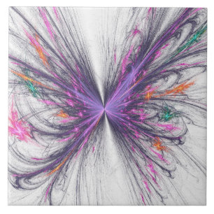 Elegant Butterfly Fractal Kakelplatta