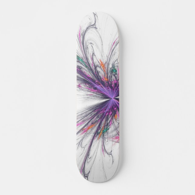 Elegant Butterfly Fractal Mini Skateboard Bräda 18,5 Cm (Framsida)