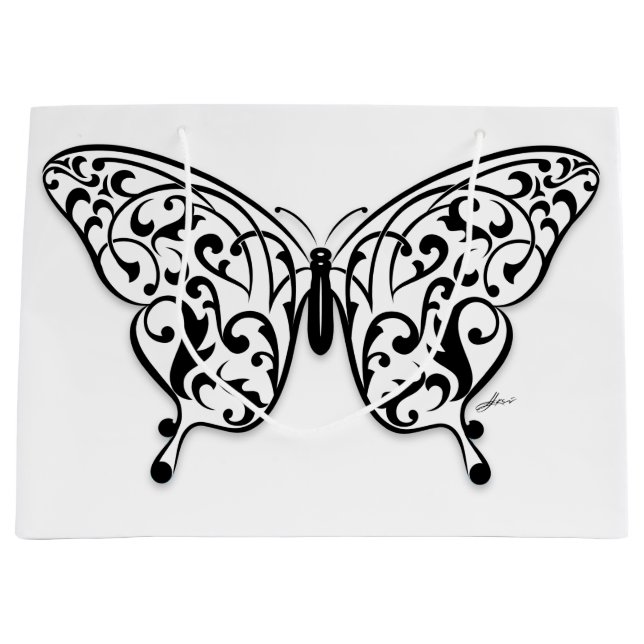 Elegant Butterfly Gift Bag Design by Eksi (Framsidan)