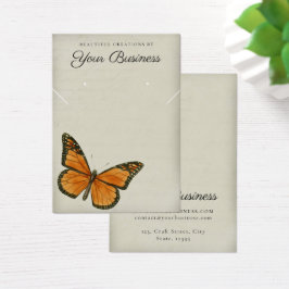 Elegant Butterfly Jewelry Earring Visning Card Visitkort