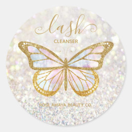 Elegant Butterfly Lash Cleanser Runt Klistermärke