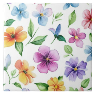 Elegant Butterfly Lila Wisteria Vintage Kakelplatta