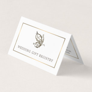 Elegant Butterfly med fotopatregistreringskort Visitkort
