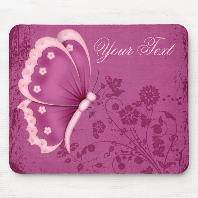 Elegant Butterfly Mousepad Musmatta (Framsidan)