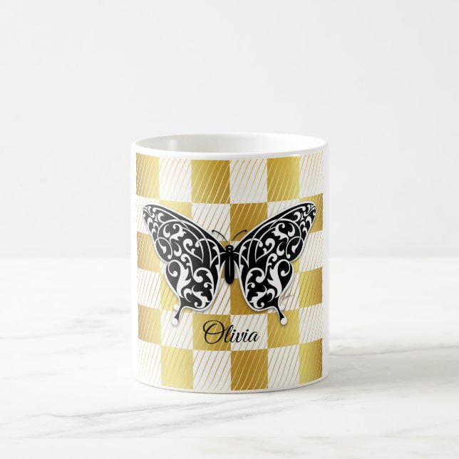 Elegant Butterfly Mugg Design by Eksi (Center)