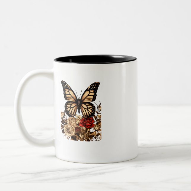 Elegant Butterfly Outline Mugg - 11 oz (Vänster)