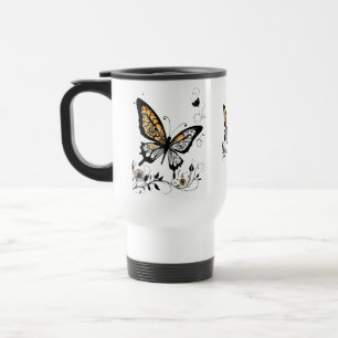 Elegant Butterfly Outline Resemugg - 15 oz
