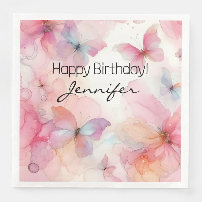 Elegant Butterfly Pappersservett (Framsida)