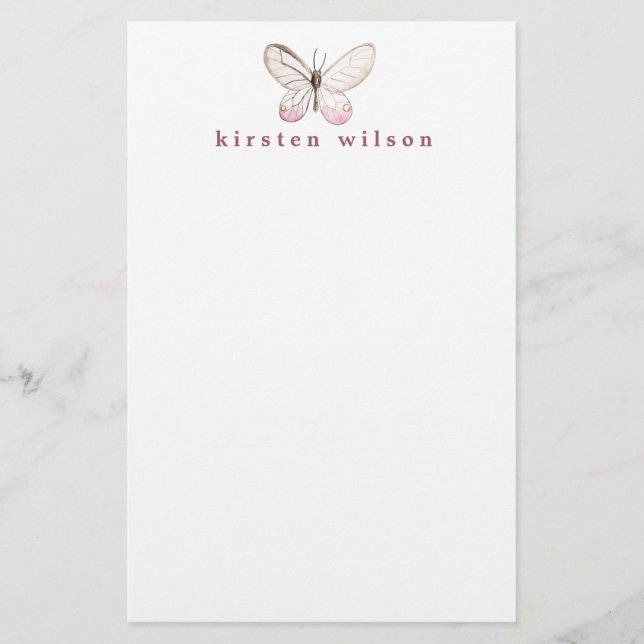 Elegant  Butterfly-Personlig  Brevpapper (Framsida)