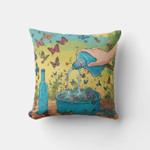Elegant Butterfly Pillow Kudde