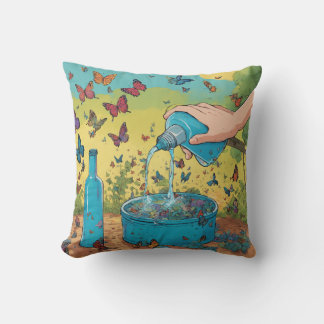 Elegant Butterfly Pillow Kudde