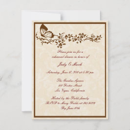 Elegant Butterfly Rehearsal Dinner-inbjudan Inbjudningar