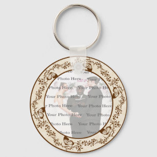 Elegant Butterfly Round-Nyckelring Nyckelring
