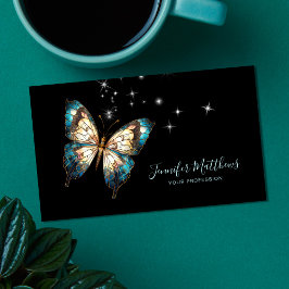 Elegant Butterfly-skript Visitkort