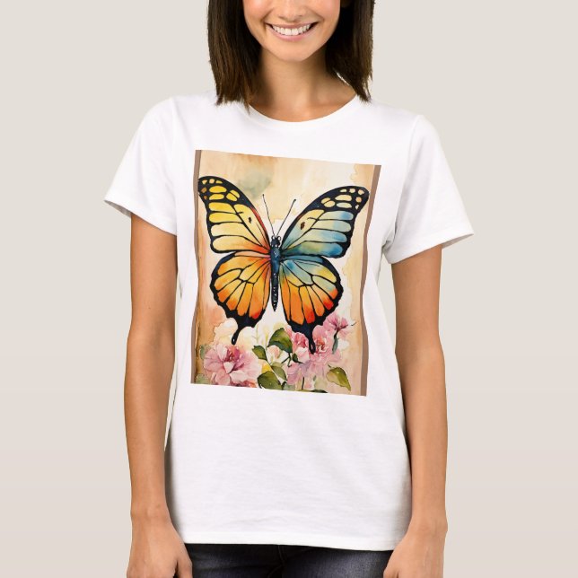 Elegant Butterfly T Shirt (Framsida)