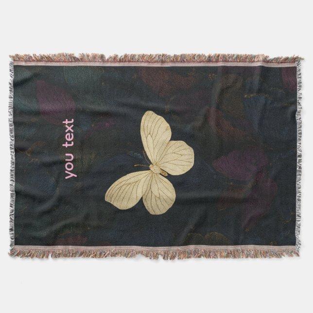 Elegant Butterfly Throw Blanket Filt (Framsidan)