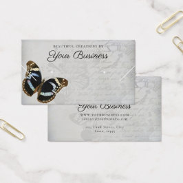 Elegant Butterfly Vågrät Jewelry Visning Card Visitkort