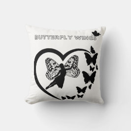 Elegant Butterfly Vingar Heart Dekorativ kudde