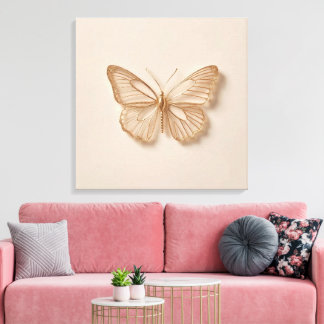 Elegant Butterfly Wall Art | Minimalist Nature Canvastryck