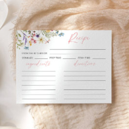 Elegant Butterfly Wildblommor Recept Card