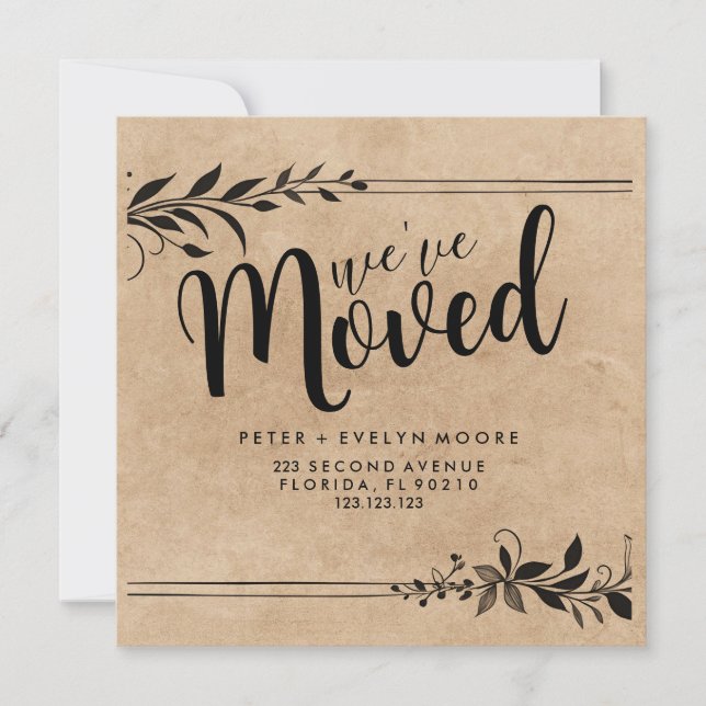 elegant Byte av adress som vi har flyttat Meddelande (Framsida)