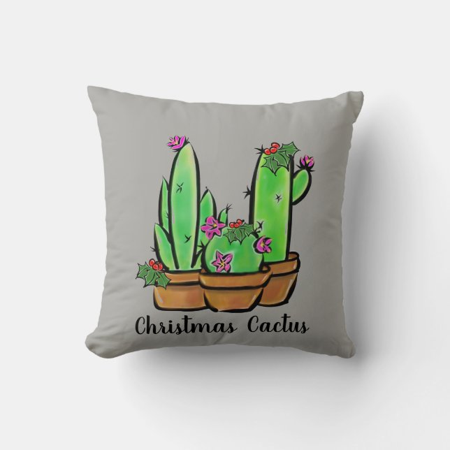 Elegant Cactus cacti succulents Kudde (Framsida)