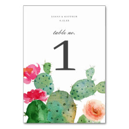 Elegant Cactus Garden | BRÖLLOP Bordsnummer