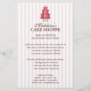 Elegant Cake Anpassad Bageri Affärs Flyer
