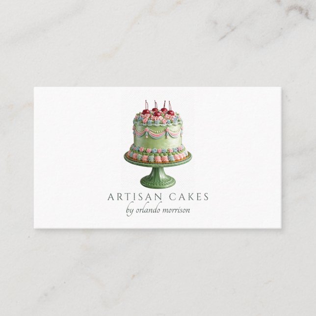 Elegant Cake Bageri Visitkort (Framsida)